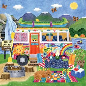 Ceaco - Happy Camper - Waterfall Camper - 300 Piece Jigsaw Puzzle