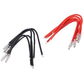 10pcs RC Motor Cables, Soft 4mm Rubber Plug Connector Extension Wire Cable for RC Brush Motor ESC Model Toys