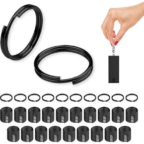 80 Pcs Black Mini Split Rings, Metal Small Key Rings Stainless Steel Split Rings for Keychain Connector, Dog Tags, Crafts (10mm) in Kuwait