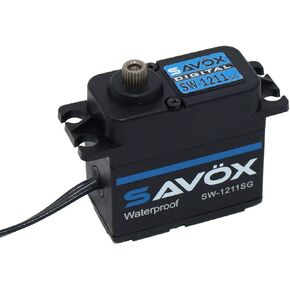 Savox SW1211SG-BE - Waterproof High Voltage Digital Servo 0.08sec / 347.2oz @ 7.4V - Black Edition