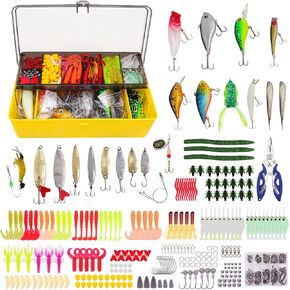 400pcs Fishing Lures Kit. Plopper Whopper Fishing Hooks for Freshwater. Fishing Baits and Lures for Bass has Crankbaits, Plastic Worms, Fishing Hooks, Jigs, Versatile Fishing Plier,and More. in Kuwait
