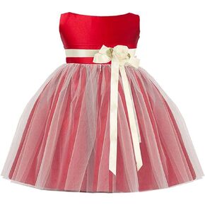 iGirlDress Baby Girls Tulle Dress Christening Baptism Party Formal Flower Girl Dress 3-6 Months