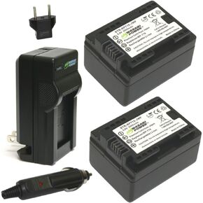 Wasabi Power Battery (2-Pack) and Charger for Canon BP-718 and Canon VIXIA HF R300, HF R400, HF R500, HF R600, HF R700, HR R800, HR R822