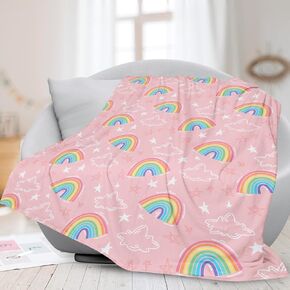 Flannel Toddler Kids Blanket 50x60 Inches with Edging, 270gsm Super Soft Lightweight Kids Throw Blanket for Boys Girls, Animal Letter Blanket Gifts for Kids, Ideal for Bed, Sofa, Car in Kuwait