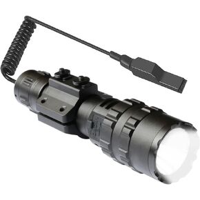 مصباح يدوي تكتيكي Higoo، مصباح يدوي LED بقوة 1200 لومن مع حامل حلقي متوافق مع نظام MLOK لبندقية الصيد والرماية in Kuwait