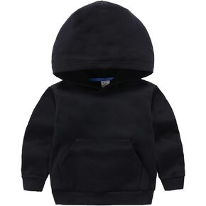 Baby Kids Boy Girl Solid Casual Pocket Hoodie Sweatershirt Long Sleeve Pullover Tops 1-6T