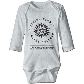 Supernatural Saving People Hunting Things Baby Tiny Rompers Long Sleeve Jumpsuit