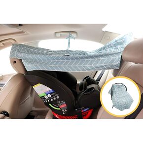 Universal Convertible Car Seat Cover Car Seat Shade Car Seat Sun Shade Visor Extender Car Seat Canopy for Baby and Toddler Car Seat Rear Facing Forward Facing Backseat Sun Shade for Baby