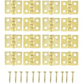 Honbay 50PCS Miniature Dollhouse Hinges Jewelry Box Tiny Hardware Accessories with 200PCS Screws (Silver)