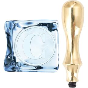 CRASPIRE Ice Stamp G Letter Ice Cube Stamp with Removable Brass Head and Metal Handle 1.2inch Ice Branding Stamp for Ice Cubes Cocktail Whiskey Mojito Drinks Wedding Making DIY Crafting in Kuwait