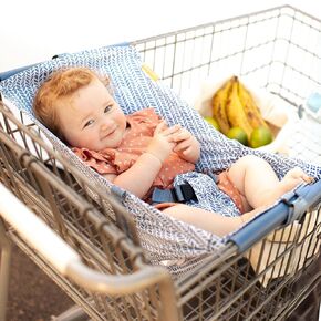 Shopping Cart Hammock for Infants and Toddlers, Cart Seats for Babies, for All Car Seat Models, Grocery Cart Hammock for Baby, Capacity of up to 50 lbs, Black