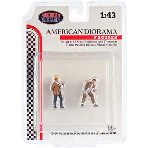 Race Day (Set of 2) Diecast Figures for 1/43 Scale Models by American Diorama AD-38362 - Set 4