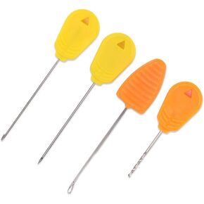 Dioche Carp Fishing Bait Needles, Portable Baiting Drill Stringer Hook Needles Set Hair Rigs Making Tool (4Pcs)