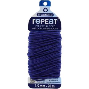 Beadalon Repeat, 100% Recycled Plastic Jewelry Bracelet Cord, 1.0 mm, Sand, 5 m