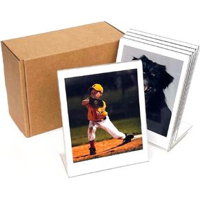 3.5 x 4.25" Polaroid Picture Frame for Polaroid Now i-Type/600/SX-70, Acrylic Picture Frame for Polaroid OneStep+/Instax Wide 300/200/210/ Films, Desktop Polaroid Photo Display (5 Pack)