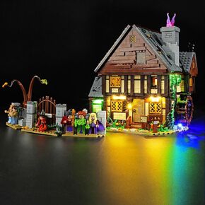 cooldac Light Kit for Lego Disney Hocus Pocus: The Sanderson Sisters' Cottage, LED Lighting Compatible with Disney Walt Lego 21341 Disney Tribute Camera (Without Building Block, Just Light Kit)