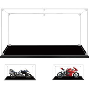 علبة عرض - صندوق عرض أكريليك شفاف لـ Lego-42107/42063 - متوافق مع طراز [Ducati-Panigale-V4R/R 1200 GS] - 14.5x6.3x8.6 بوصة