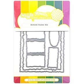 Waffle Flower Deckled Frames Die – 5 Organic Rough Edge Panel Mat Layer Dies That Mimics Handmade Paper or Torn Paper for Natural Themes Like Flowers and Plants.