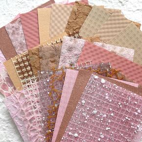 32Pcs Handmade Scrapbook Paper Craft Textured Paper Morandi A6 sheet Mesh Fabric Mulberry Special Paper Mix for Scrapbooking Junk Journal Journaling Supplies DIY Materials, 5.5x4 inches