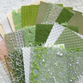 32Pcs Handmade Scrapbook Paper Craft Textured Paper Morandi A6 sheet Mesh Fabric Mulberry Special Paper Mix for Scrapbooking Junk Journal Journaling Supplies DIY Materials, 5.5x4 inches