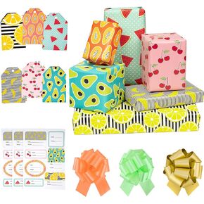 MAYPLUSS Wrapping Paper Large Sheet - Folded Flat - 6 Different Cat Design (45.2 sq. ft.ttl.) - 27.5 inch X 39.4 inch Per Sheet