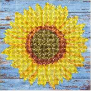 DIAMOND ART BY LEISURE ARTS Diamond Painting Kits For Adults 8"x8" Beginner Sunflower, Full Drill, Diamond Art Kits, Dimond Art, Diamond Art for Adults, Diamond Art Kit