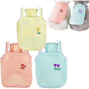 Cooling Dog Vests Set Cute Dog Shirts for Small Medium Stylish Soft Cat Tank Top Pink Blue Yellow Small