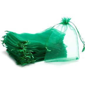 Volanic 50PCS 5X7 Inch Sheer Drawstring Organza Gift Bag Jewelry Pouch Party Wedding Favor Candy Bags Christmas