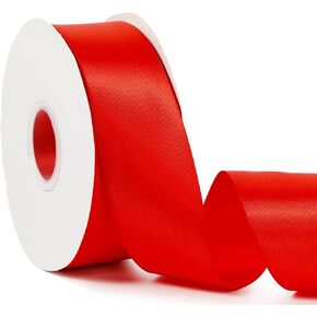 Peach Pink 1-1/2" X 50 Yards Solid Color Satin Ribbon, Double Faced High Density Polyester Fabric Ribbon for Gifts Wrapping, Wedding, Party, Crafts, Hair Bows, Home DIY Decor Ornaments