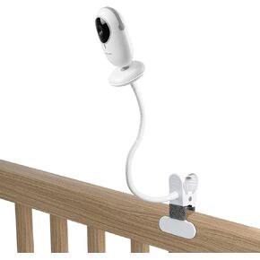 HOLACA Flexible Clip Mount for TakTark BM611/BM612 Baby Monitors Camera Stand Bracket with 1/4 Threaded Hole and Adjustable 360 Degree Mount for Crib Nursery(with Base Connect) (Clip Mount)