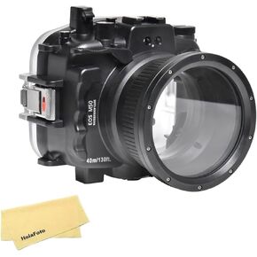 Searogs [40m/130ft] غطاء احترافي تحت الماء لكاميرا Canon EOS M50 / M50 II/EOS Kiss M، حافظة سكوبا مقاومة للماء متوافقة مع Canon EF-M 18-55mm f/3.5-5.6، 11-22mm f/4-5.6، 15- عدسة 45 ملم ببعد بؤري F3.5-6.3 in Kuwait