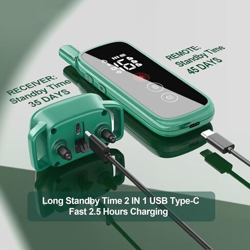 طوق تدريب الكلاب هيفلكس، طوق كهربائي للكلاب مع نطاق عن بعد 2600 قدم، قابل لإعادة الشحن ومقاوم للماء، 3 أوضاع تدريب، قفل أمان، مثالي للكلاب من جميع السلالات والأحجام in Kuwait