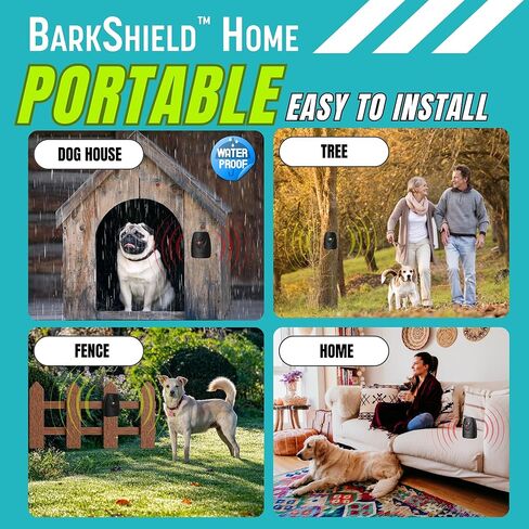 BarxBuddy BarkShield Home، جهاز مضاد للنباح للكلاب، جهاز بالموجات فوق الصوتية طويل المدى بطول 66 قدمًا، صندوق ردع لحاء الكلب مقاوم للماء للاستخدام الداخلي والخارجي، طوق آمن للنباح بديل لتدريب الكلاب ومساعدته على السلوك in Kuwait