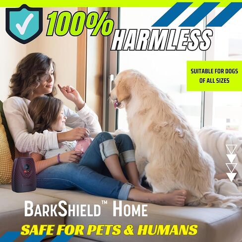 BarxBuddy BarkShield Home، جهاز مضاد للنباح للكلاب، جهاز بالموجات فوق الصوتية طويل المدى بطول 66 قدمًا، صندوق ردع لحاء الكلب مقاوم للماء للاستخدام الداخلي والخارجي، طوق آمن للنباح بديل لتدريب الكلاب ومساعدته على السلوك in Kuwait