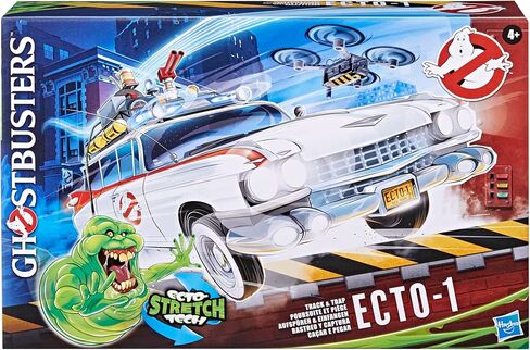 لعبة سيارة Ghostbusters Track & Trap Ecto-1 مع ميزات مخيفة، ملحق Slimer Tech Ecto-Stretch Tech، متوافق مع ألعاب مقاس 5 بوصات، 4+ in Kuwait