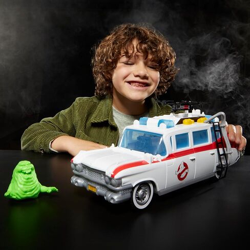 لعبة سيارة Ghostbusters Track & Trap Ecto-1 مع ميزات مخيفة، ملحق Slimer Tech Ecto-Stretch Tech، متوافق مع ألعاب مقاس 5 بوصات، 4+ in Kuwait