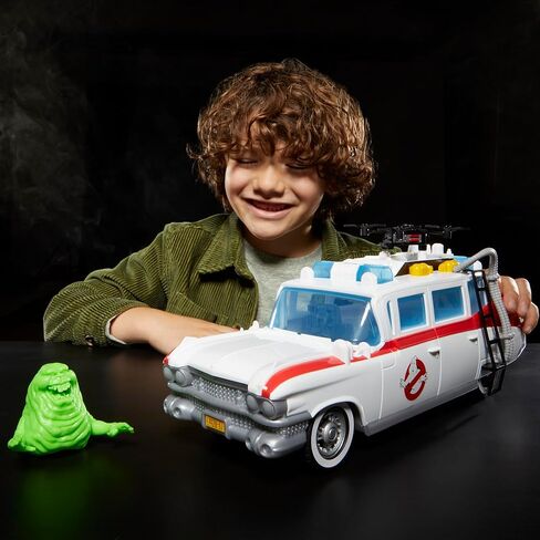 لعبة سيارة Ghostbusters Track & Trap Ecto-1 مع ميزات مخيفة، ملحق Slimer Tech Ecto-Stretch Tech، متوافق مع ألعاب مقاس 5 بوصات، 4+ in Kuwait