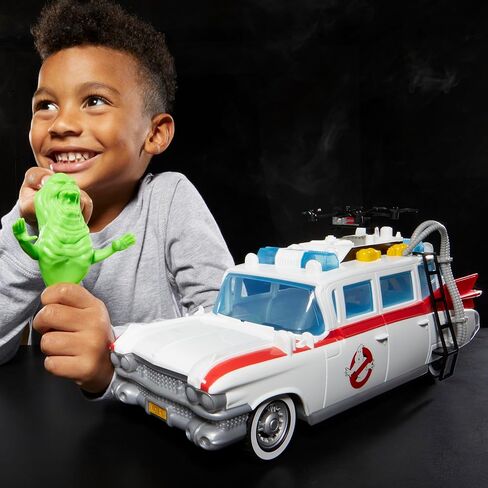 لعبة سيارة Ghostbusters Track & Trap Ecto-1 مع ميزات مخيفة، ملحق Slimer Tech Ecto-Stretch Tech، متوافق مع ألعاب مقاس 5 بوصات، 4+ in Kuwait