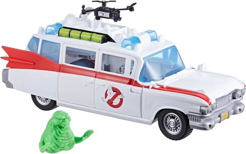 لعبة سيارة Ghostbusters Track & Trap Ecto-1 مع ميزات مخيفة، ملحق Slimer Tech Ecto-Stretch Tech، متوافق مع ألعاب مقاس 5 بوصات، 4+ in Kuwait