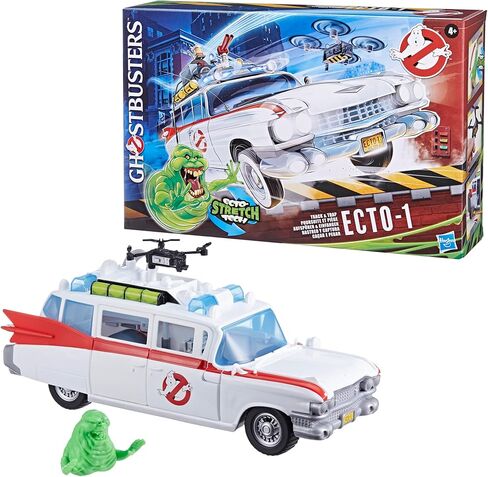 لعبة سيارة Ghostbusters Track & Trap Ecto-1 مع ميزات مخيفة، ملحق Slimer Tech Ecto-Stretch Tech، متوافق مع ألعاب مقاس 5 بوصات، 4+ in Kuwait