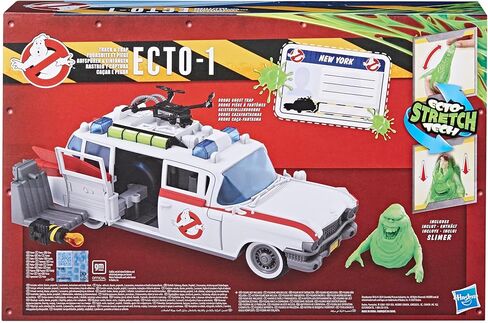 لعبة سيارة Ghostbusters Track & Trap Ecto-1 مع ميزات مخيفة، ملحق Slimer Tech Ecto-Stretch Tech، متوافق مع ألعاب مقاس 5 بوصات، 4+ in Kuwait