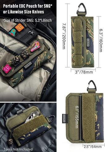 TACTICAL GEEK Storage A2 S EDC Pouch Organizer, Nylon Coin Purse, Multi-Purpose Storage Pocket, Cool Slim Multitools Pocket Organizer for Men, Compact Gadget Pouch for Daily Carry Camouflage in Kuwait