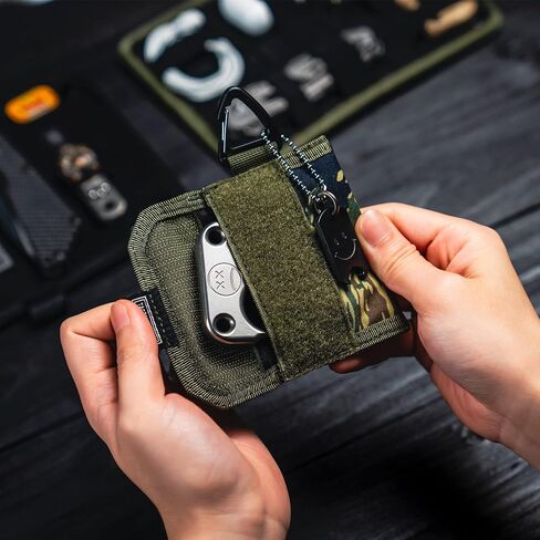 منظم الحقيبة التكتيكية GEEK Storage A2 S EDC، محفظة العملات المعدنية من النايلون، جيب تخزين متعدد الأغراض، منظم الجيب النحيف الرائع للرجال، حقيبة أدوات مدمجة للحمل اليومي المموه in Kuwait