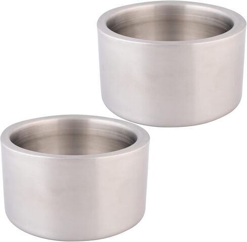Stainless Steel Dog Bowls, Water Bowls for Large Dogs (Set of 2) Double Walled Pet Bowl | Use as a Outdoor Dog Bowl for Food or Water Holds 2 Quarts / 64 oz in Saudi Arabia