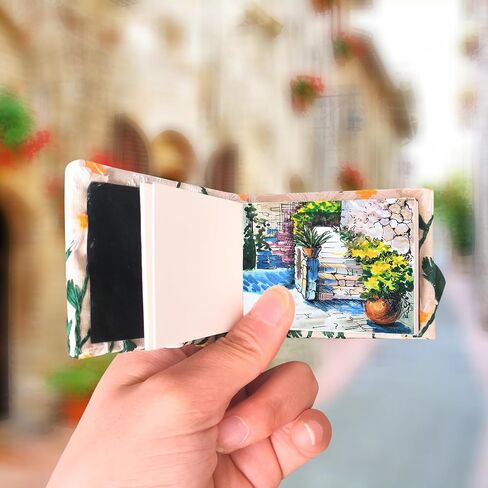 قطعتان من دفتر رسم صغير بالألوان المائية، دفتر رسم صغير محمول بألوان مائية، كراسة رسم للسفر، أوراق رسم مزخرفة بألوان مائية 300 جرام. (الوردي والأخضر الصنوبري (2.4 بوصة * 2.4 بوصة)) in Kuwait