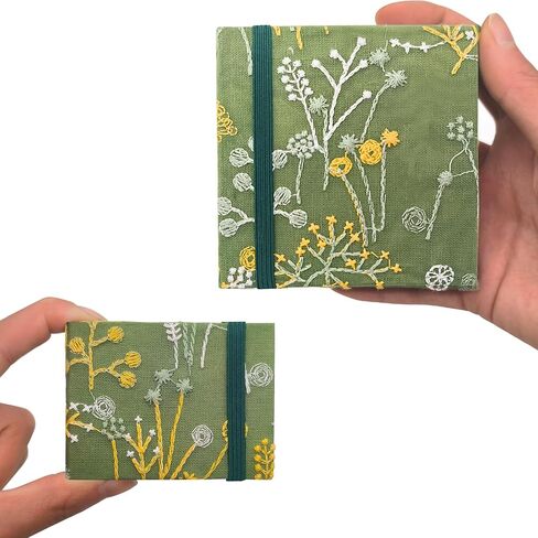 قطعتان من دفتر رسم صغير بالألوان المائية، دفتر رسم صغير محمول بألوان مائية، كراسة رسم للسفر، أوراق رسم مزخرفة بألوان مائية 300 جرام. (الوردي والأخضر الصنوبري (2.4 بوصة * 2.4 بوصة)) in Kuwait