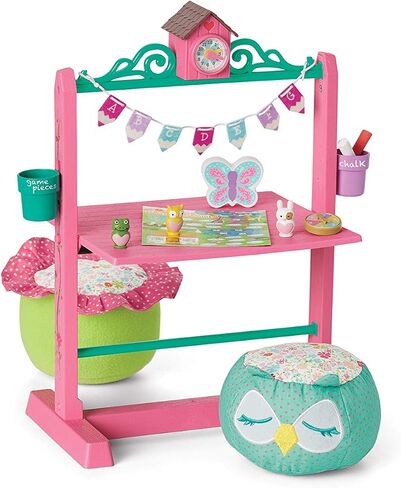 دمية American Girl WellieWishers مقاس 14.5 بوصة جاهزة لتعلم مجموعة اللعب المدرسية في الحديقة مع سبورة ولعبة، للأعمار من 4 سنوات فما فوق in Saudi Arabia