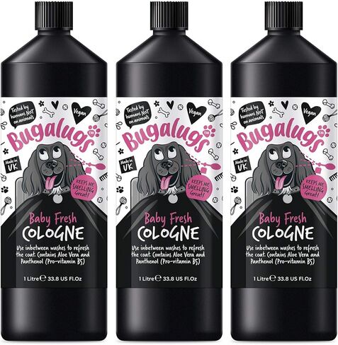 شامبو بوغالوغ بيبي فريش للكلاب، منتجات شامبو للعناية بالكلاب ذات الرائحة الكريهة مع رائحة بودرة الأطفال، أفضل شامبو للجراء بيبي فريش، بلسم شامبو، شامبو نباتي للحيوانات الأليفة... (3X 1 لتر) in Kuwait