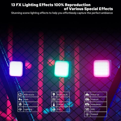 مصباح فيديو ZENIKO VS5 R LED مع ناشر ناعم، ضوء مستمر RGB بالألوان الكاملة للتصوير الفوتوغرافي لمدونة الفيديو المباشرة، HSI 36000 لون، 2500K-8500K، CRI 95+ TLCI 96+، التحكم في التطبيق، وردي in Saudi Arabia