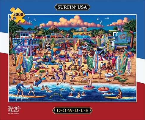 بافالو جيمز - Surfin' USA - أحجية الصور المقطوعة 2000 قطعة للكبار، ألغاز التحدي مثالية لليلة اللعب - الحجم النهائي 2000 قطعة هو 38.50 × 26.50 in Saudi Arabia